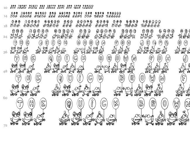 Hoppy Ribbitday font waterfall